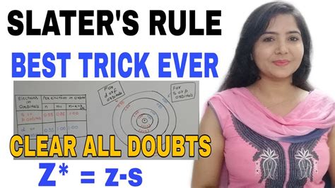 Best Trick For SLATER'S RULE || Effective nuclear charge ||Screening Effect ||Shielding Effect ...