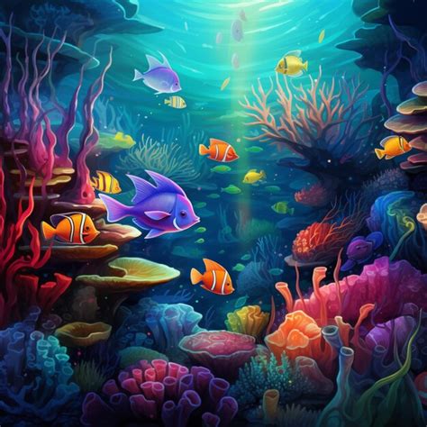 Premium Photo | Coral reef in aquarium