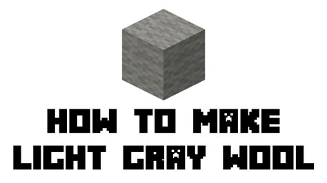 Minecraft Survival: How to Make Light Gray Wool - YouTube