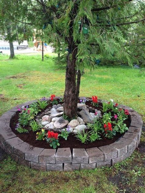 DIY Tree Ring Planter Ideas to Beautify Your Outdoor - GODIYGO.COM | Jardinería, Jardines ...