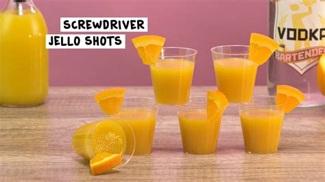 Screwdriver Jello Shots - Tipsy Bartender