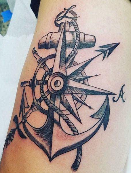 20 Cool Compass Tattoo Designs & Meaning - The Trend Spotter