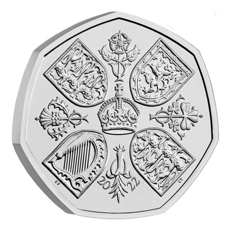 King Charles III Queen Elizabeth II 2022 50p | Grelly UK