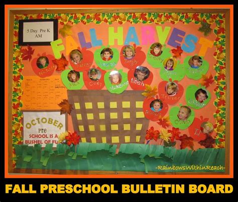 Preschool Bushel of Apples Bulletin Board with Photos of Children (via RainbowsWithinReach ...