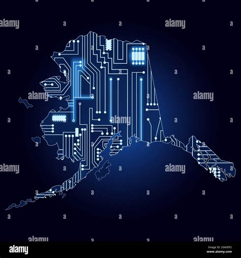 Alaska tech map Stock Vector Images - Alamy