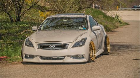 White Infiniti G37 coupe | Slammed - YouTube