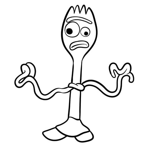 Forky from Toy Story 4 coloring page - Download, Print or Color Online for Free