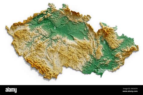 Czech republic relief map Cut Out Stock Images & Pictures - Alamy