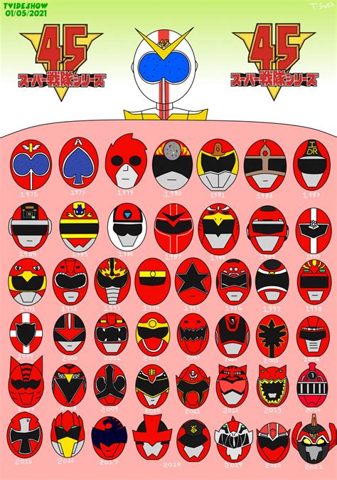 Super Sentai 45th Anniversary (All Protagonists) By Bvge On, 50% OFF