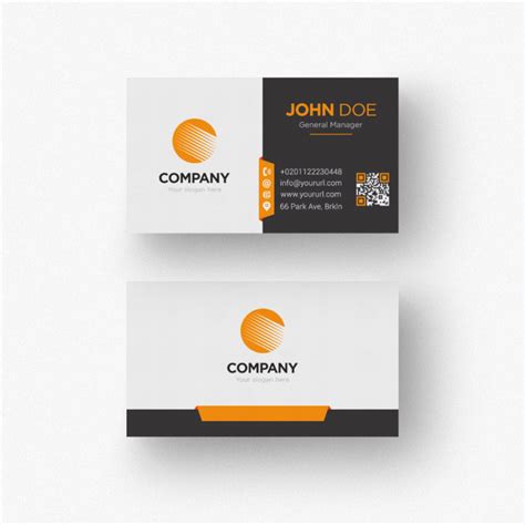 Download White And Black Business Card Template Free in Black And White Business Cards Templates ...