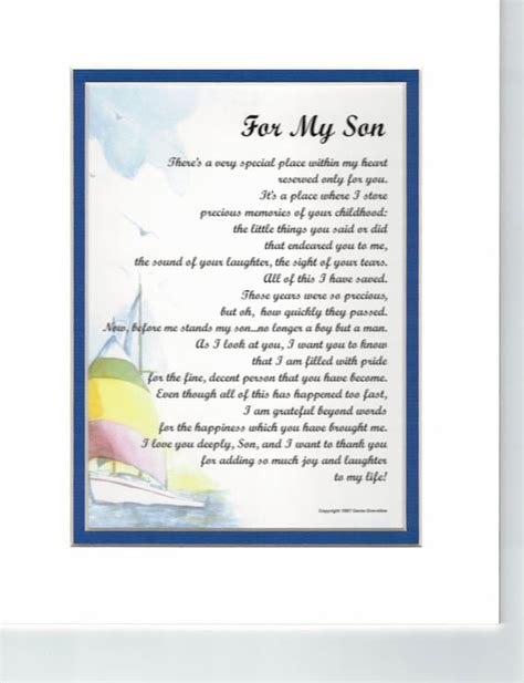 Son Poem Son Gift Son Present Son Verse Son Graduation - Etsy