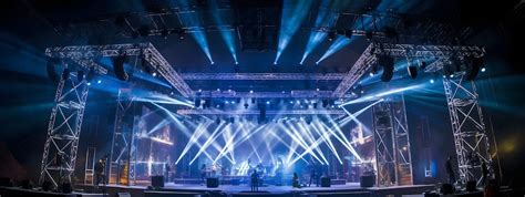 Premium Photo | A Live stage production in an live venue Stage rigging ...