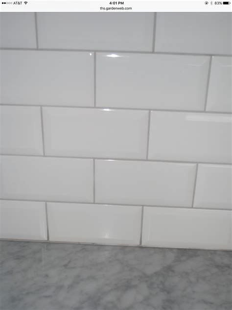 Subway tile with a Oyster Gray Grout | White subway tile kitchen, Grey countertops, White subway ...