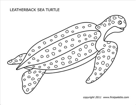 Sea Turtles | Free Printable Templates & Coloring Pages | FirstPalette.com