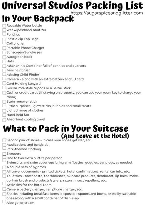 What to pack for your universal orlando resort vacation – Artofit