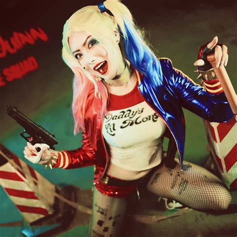 Harley Quinn Cosplay Costume Outfit Women Joker Sexy Suit Coat Halloween Carnival Party Clothes ...