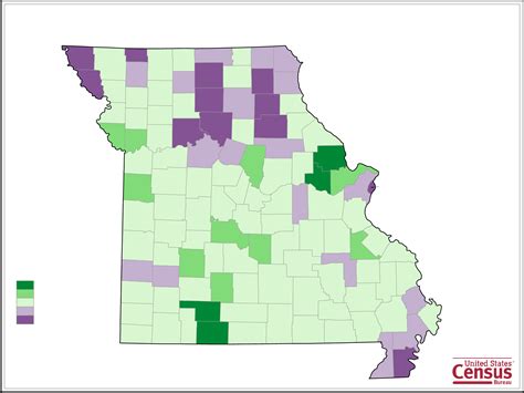 Missouri County Population Change Map Free Download