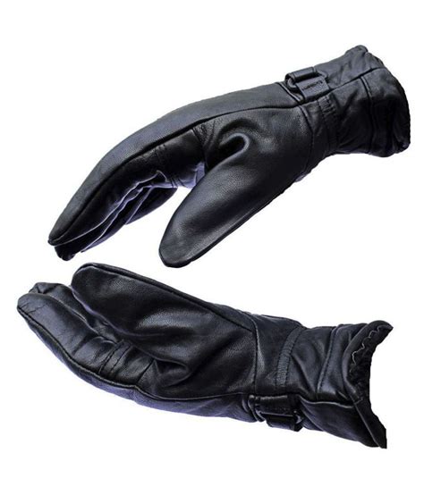 MENS WINTER GLOVES GENUINE LEATHER BLACK: Buy Online at Low Price in ...