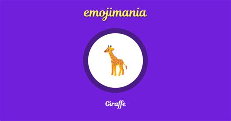 🦒 Giraffe emoji Copy & Paste - Emojimania