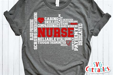 Nurse Word Art | SVG Cut File | svgcuttablefiles