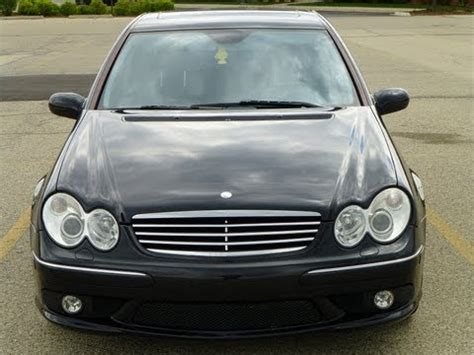 2005 Diamond Black Mercedes Benz C55 AMG walk around after a bath w ...
