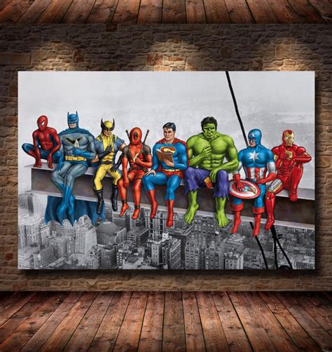 Marvel Heroes Canvas Marvel Wall Art Marvel Comics Canvas | Etsy