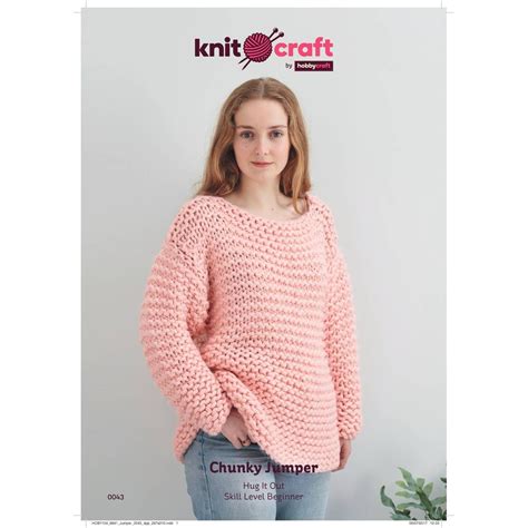 Knitcraft Hug It Out Chunky Jumper Digital Pattern 0043 | Chunky knit ...