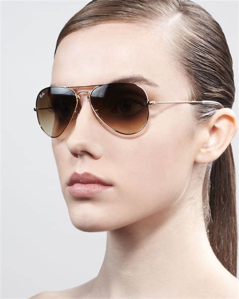 Lyst - Ray-Ban Foldable Aviator Sunglasses in Brown