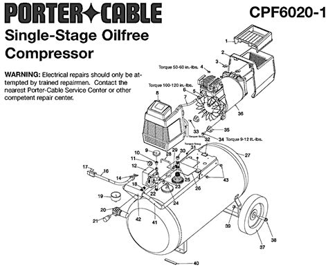 Porter Cable cpf6020 type-1 Parts - 20-Gallon Oil-less Air Compressor - Porter-Cable Compressor ...