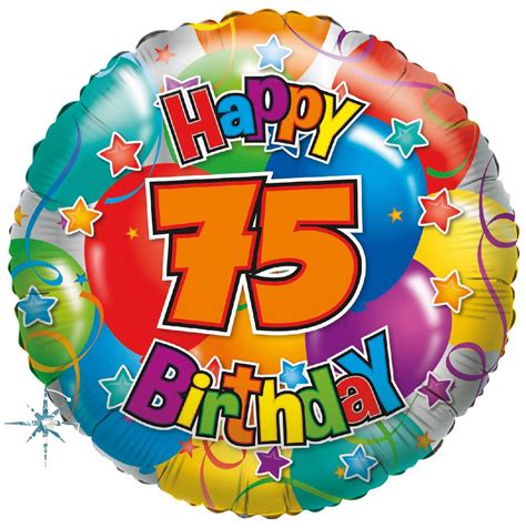 Karaloon Shop | 1 Foil Balloon "75" Happy Birthday