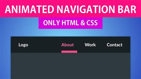 Animated Navigation Bar Tutorial | HTML & CSS - YouTube