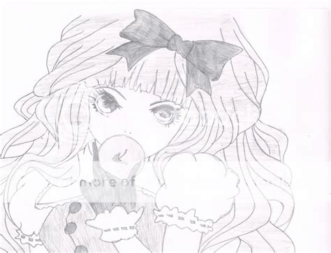 Anime Girl Sketch By Me Photo by pichu_nb | Photobucket