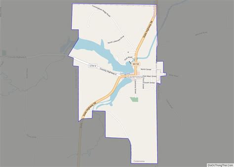 Map of Cazenovia village, Wisconsin - Thong Thai Real