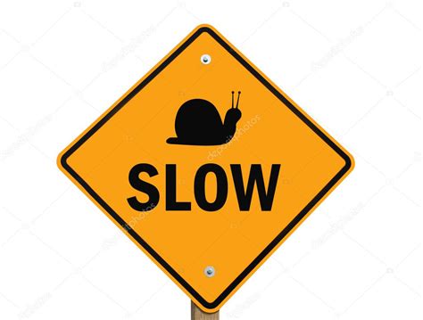 Slow warning sign isolated — Stock Photo © dcwcreations #5322214