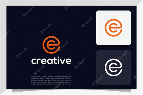 Premium Vector | E simple logo design with flat style minimalist