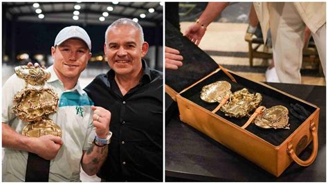 Canelo Alvarez Receives Centennial Belt From The World Boxing Association