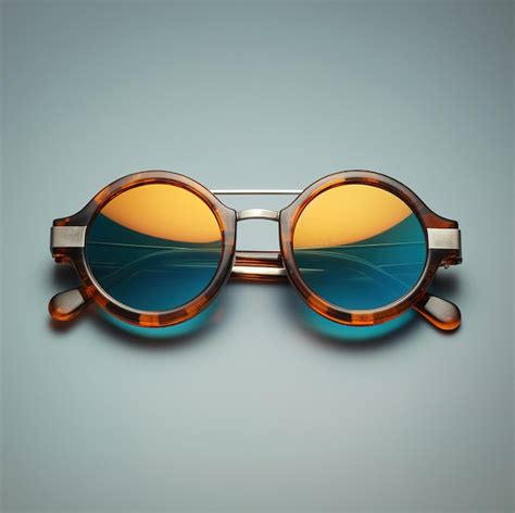 Premium Photo | A pair of glasses with a blue lens that says " goggles