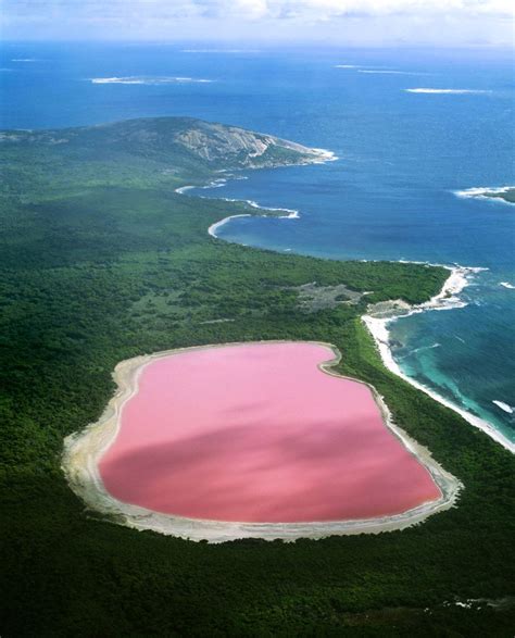 World Visits: Pink Lake in Western Australia