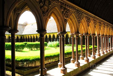 Mont Saint Michel Cloister Photograph by Elena Elisseeva