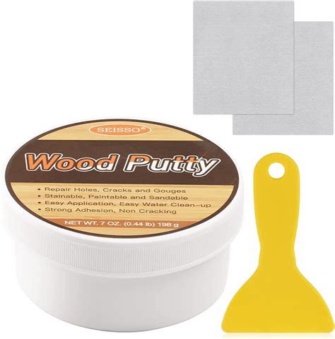 SEISSO Wood Putty Wood Filler Paintable, Wood Furniture Repair Kit ...