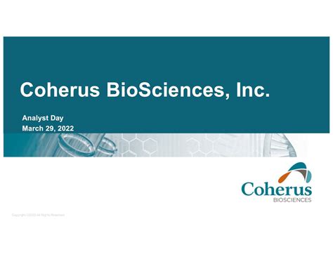 Coherus BioSciences (CHRS) Investor Presentation - Slideshow (NASDAQ:CHRS) | Seeking Alpha