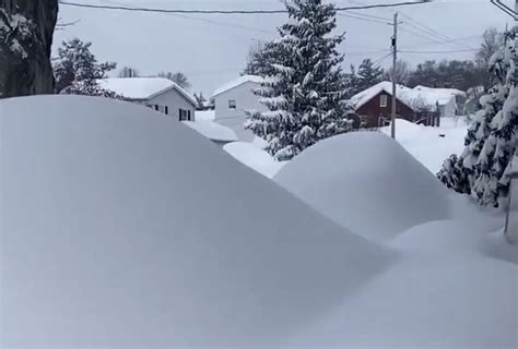 Several feet of snow pile up near Binghamton, New York