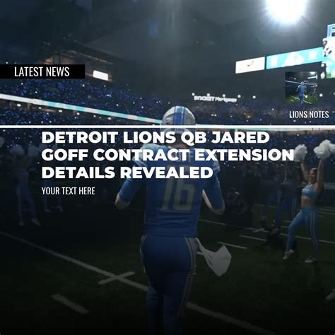 Detroit Lions QB Jared Goff Contract Extension Details Revealed ...