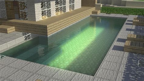 How to make a modern swimming pool in Minecraft