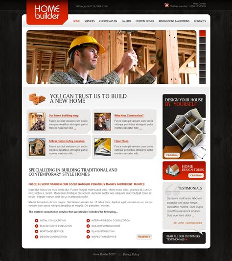 Construction Company Website Template #32614