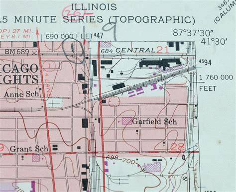 Steger Illinois Vintage Original USGS Topo Map 1973 Chicago Heights Topographic | eBay