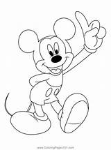 Nice Mickey Mouse Coloring Page For Kids  Free Printable sketch template