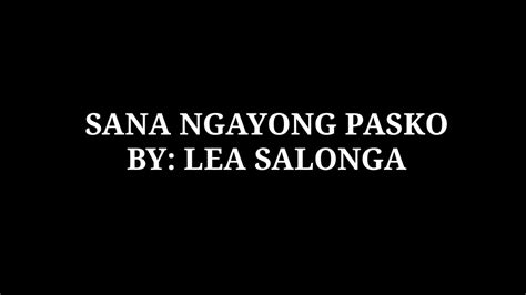 Sana Ngayong Pasko with Lyrics - YouTube