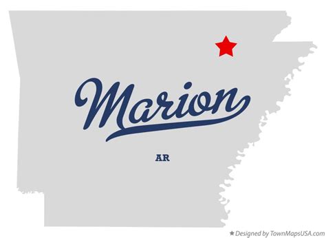 Map of Marion, Lawrence County, AR, Arkansas