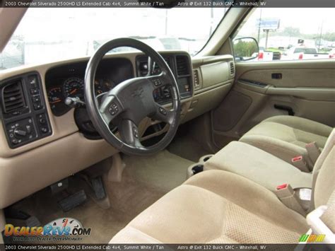 Tan Interior - 2003 Chevrolet Silverado 2500HD LS Extended Cab 4x4 Photo #16 | DealerRevs.com